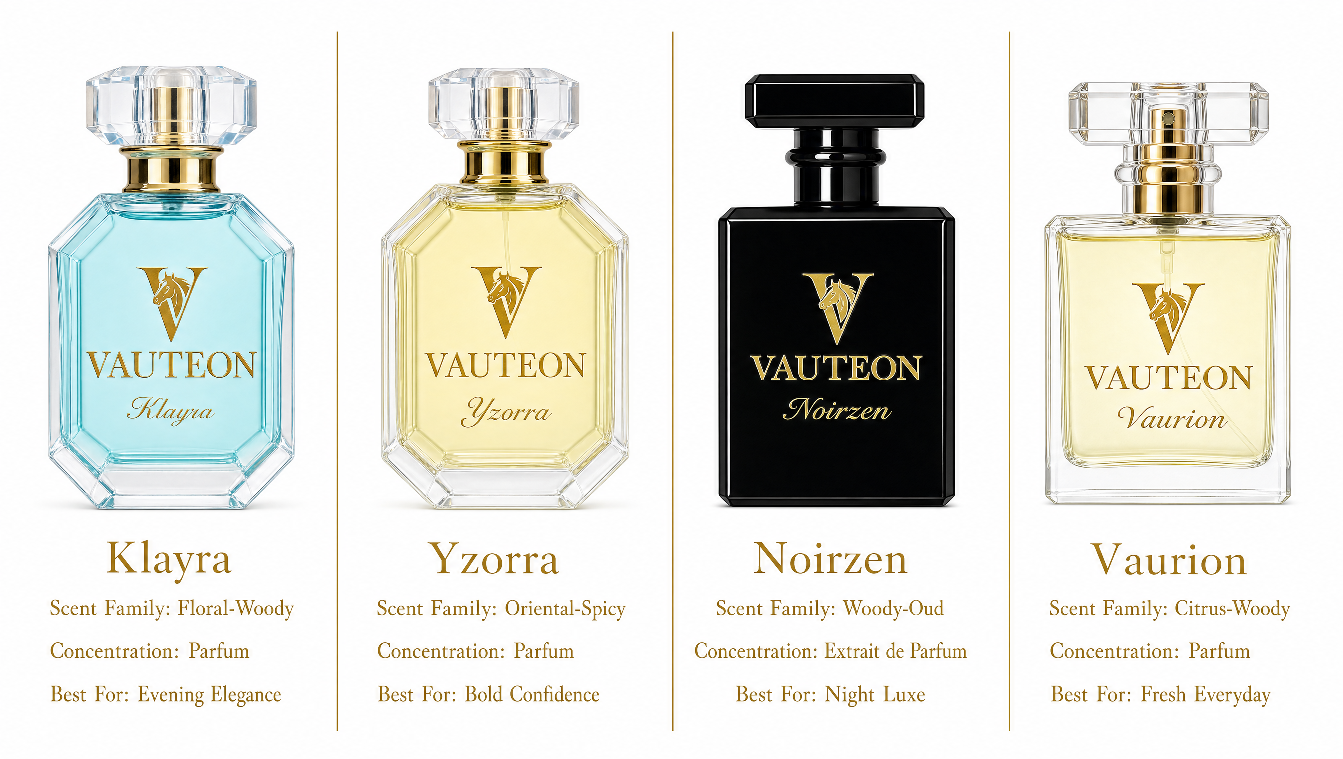 VAUTEON Wholesale Bundle | All 4 Scents | 24 Parfums